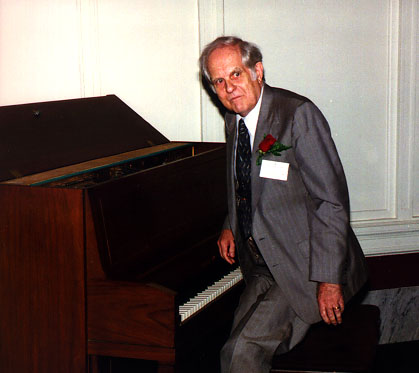 Allinger plays piano