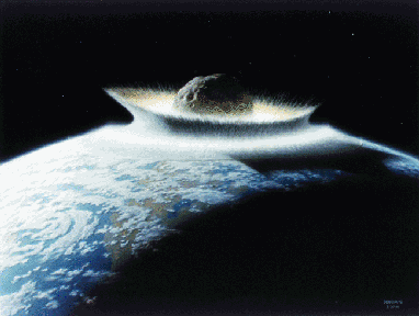 image of meteor hitting earth